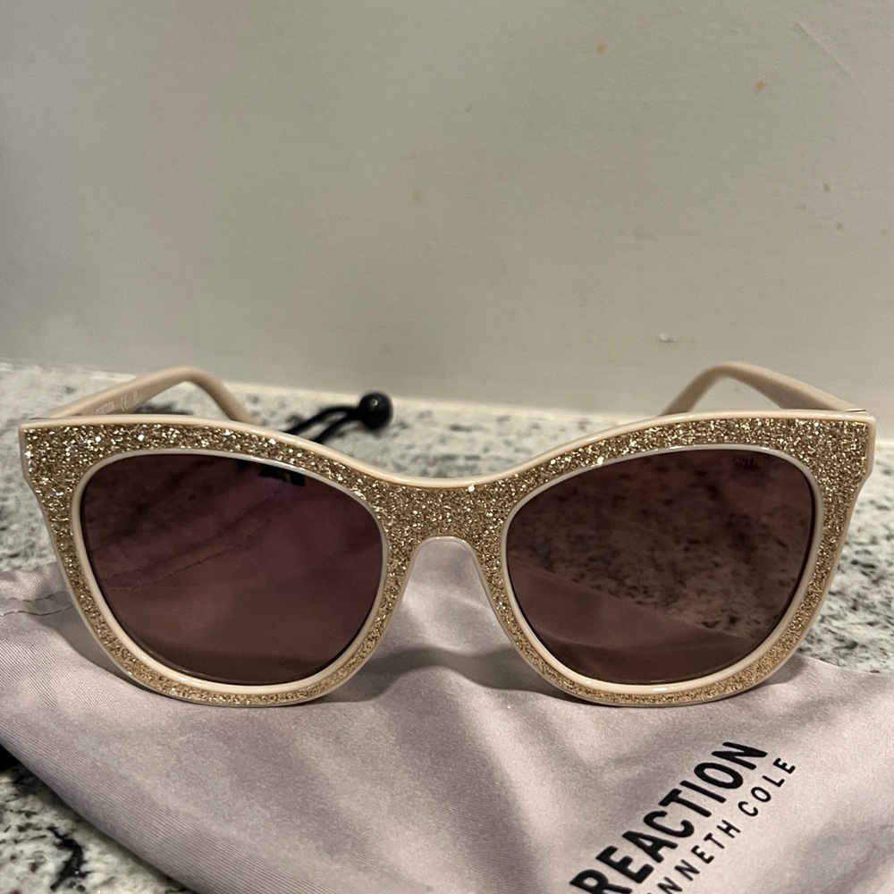 Kenneth Cole Reaction Glitter Sunglasses with Bag